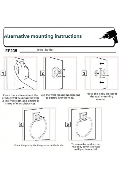Nacario Nrcrioshop Drilling Screwdriver No Drill! Easyfix Yapiskanli Round To...
