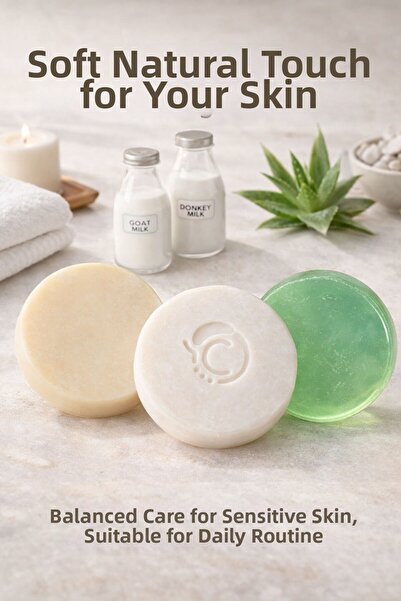 Elif Mira Nourishing 3-Piece Natural Soap Care Set for Dry and Sensitive Skin