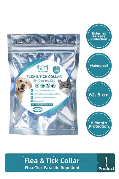 muvicado Cat Dog External Anti-Parasite Flea Tick Prevention Collar Flea Coll...