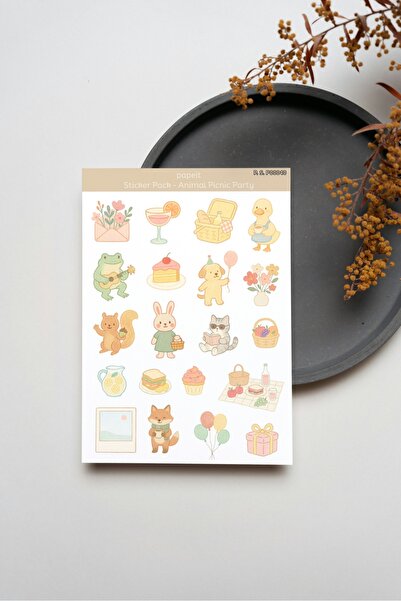 Papeit Animal Picnic Party Sticker Sheet