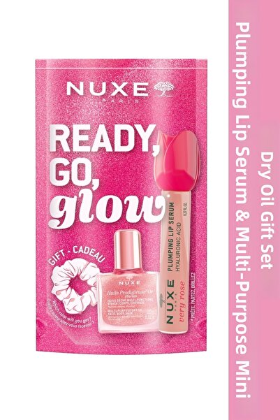 Nuxe Rose essence plumping lip serum & multi-purpose dry oil (face, body, hai...