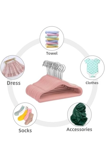 Nacario Nrcrioshop 10 Pieces Children's Baby Hangers, Velvet Non-Slip Sturdy ...