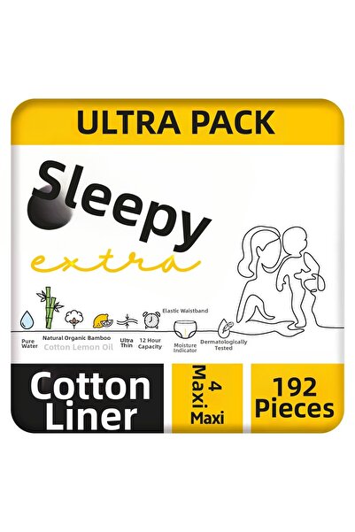 Sleepy سراويل داخلية يومية إضافية من Ultra Pack - مقاس 4 ماكسي 192 قطعة