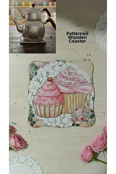 ÇEÇEN HOME 1 τεμάχιο - Ξύλινη βάση με σχέδια, διακοσμητική βάση για κατσαρόλε...