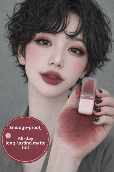 Kozmetik Hey.Yue 01 Smudge-Proof All-Day Lasting Matte Lip Tint - Intense Col...