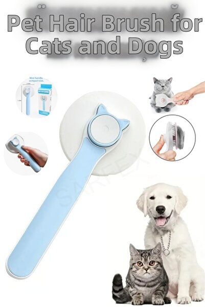 SARFEX مشط لجمع شعر القطط والكلاب، مشط للشعر الطويل والقصير، مشط للعناية بالح...