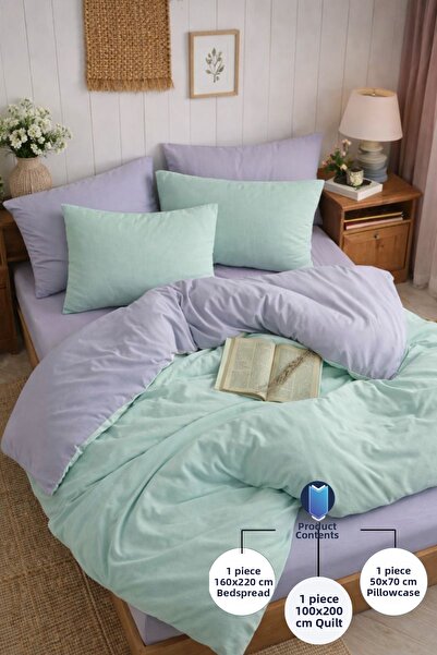 Formeya Súprava obojstranných obliečok na perinu s elastickou plachtou pre je...