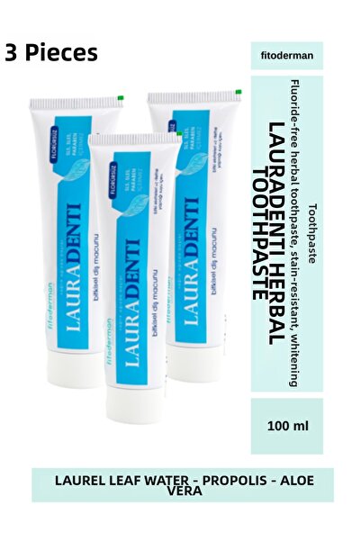 Fitoderman Lauradenti معجون أسنان مضاد للعيوب وتبييض خالي من الفلورايد 100 مل...