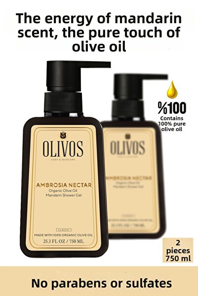 Olivos Natural Olive Oil Mandarin Scented Bath Shower Gel Olive Oil Mandarin ...