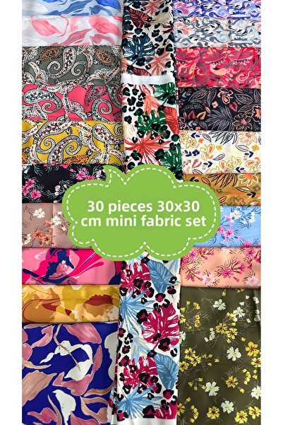 Hayalet kumaş 30 Piece Mini Fabric Set /30X150 cm Soft Satin
