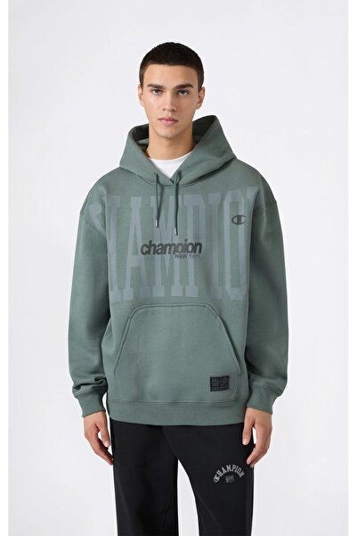 Champion Urban Contemporary Hooded Sweatshirt Gri Erkek Sweatshirt - 221304-E...