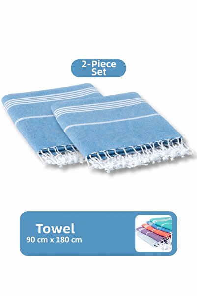 Happynesso Buldan Peshtemal Set of 2 |   90X180 cm Bath Towel |   Beach Towel...