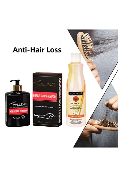 wallence Horse Tail Shampoo, Salt-Free Shampoo Anti-Hair Loss Advantageous Se...
