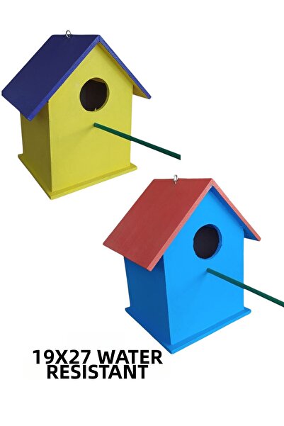 değerli hobi عش طيور خشبي، بيت طيور خارجي مقاوم للماء، حجم كبير، قطعتين 18×26