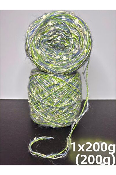 Ana&Kuzusu İplik Blue, Bone (2 Layers) Green Boucle, Butterfly Yarn (4 Layers...