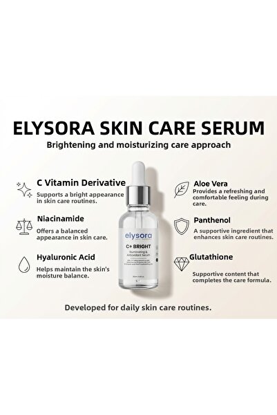 Elysora Brightening and Tone-Equalizing Serum – Vitamin C, Glutathione & Niac...