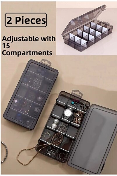 Bayev 2 Συσκευασία Καπνιστή 15 Διαμερισμάτων Ρυθμιζόμενη Organizer Κοσμήματα ...