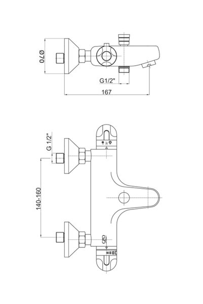 GPD Thermostatic Bathroom Faucet - Tbb01-