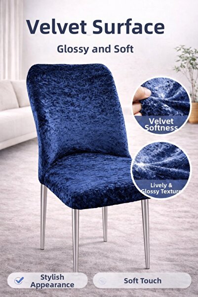 coverbox غطاء كرسي بيضاوي كبير من القطيفة |   غطاء كرسي من الليكرا، قابل للغس...