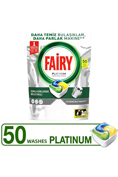 Fairy Platinum 50 Pack Washing Dishwasher Detergent Tablets