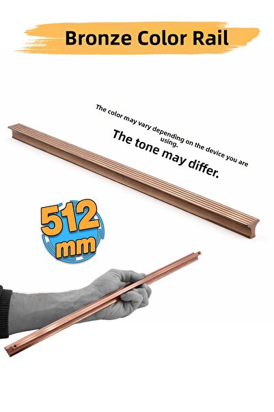 Badem10 Foça Striped Bronze 512 mm 51.2 cm Mâner sertar Mâner modern din meta...