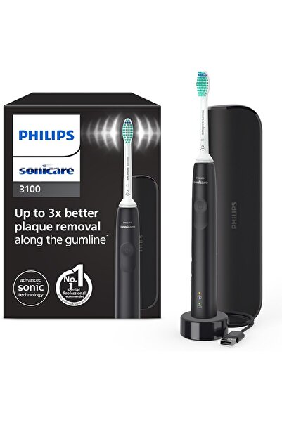 Philips Periuta de dinti electrica Sonicare 3100, 31.000 vibratii/min, neagra