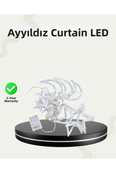 Epilons Star moon curtain led light with socket home and organization decor