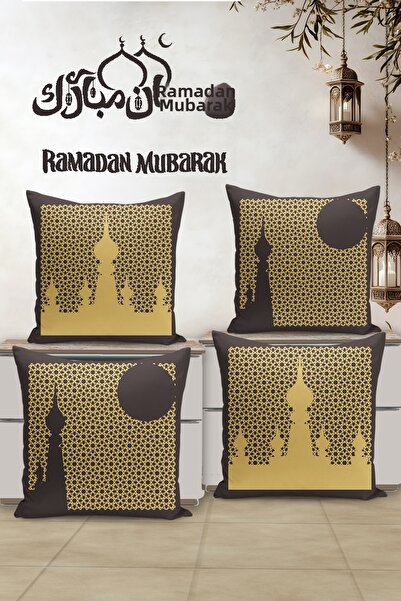 Filamente Set de 4 huse de pernă Ramadan cu model special imprimat digital pe...