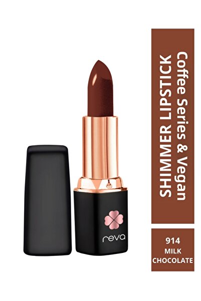 REVA Shimmer Lipstick Milk Chocolate-Brown Series-Sparkle Lipstick Coffee Ser...