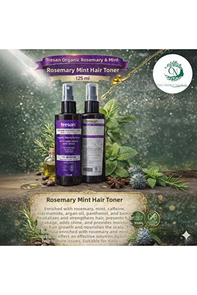 Tresan Organic Rosemary & Mint Anti-Hair Loss and Wear Hair Tonic 125 ml