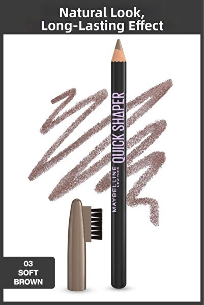 Maybelline New York قلم تحديد الحواجب كويك شيبير من مايبيلين - 03 بني فاتح