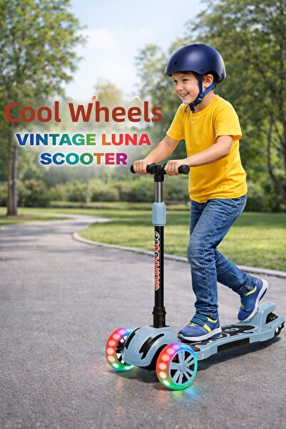 TOHA سكوتر COOLWHEELS Vintage Luna للأطفال من عمر 3 سنوات فما فوق - سكوتر قاب...