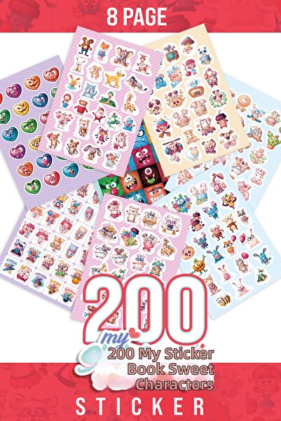 colortouch كتاب الملصقات الخاص بي شخصيات لطيفة للأطفال 200 قطعة ملصق مقاس A5 ...