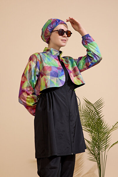 GAVLİA Women's Hijab Swimsuit 4-Piece Set - Full Coverage with Zipper..