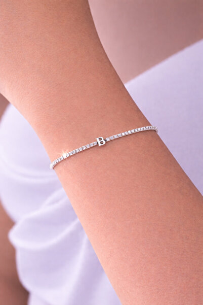 Yush aksesuar B HARFLİ SU YOLU ÇELİK BİLEKLİK