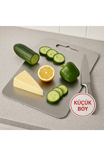Lilasso لوح تقطيع للمطبخ من الفولاذ المقاوم للصدأ صغير الحجم 16x24 سم ()