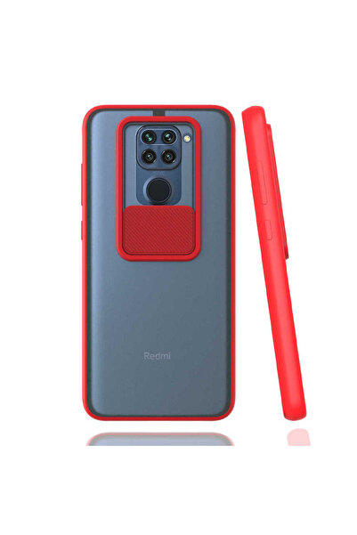 noktaks Xiaomi Redmi Note 9 Kılıf Kamera Sürgü Mat Arka Yüzey Renkli Çerçeve ...