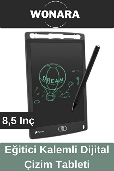 Wonara Deluxe Elektronik Grafik Yazma Tahtası Kalemli Silinebilir Not Çizim P...