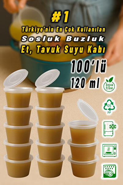 Ezu Home 100 قطعة من حاويات التخزين الصغيرة المانعة للتسرب سعة 120 مل، وعاء ل...