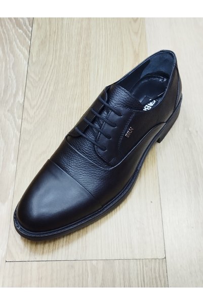LİCCAS Men's Winter Shoes Genuine Leather Rubber Sole Lace-Up Water Resistant