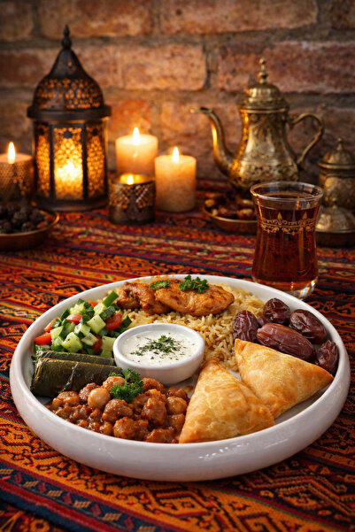 Tekbir LÜX PORSELEN YUVARLAK KAHVALTI SERVİS VE SUNUM TABAĞI 23 CM