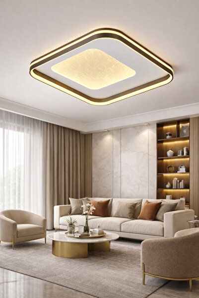 ESSLİGHT SİLVA 50 LİK LED AVİZE 3 RENK IŞIK MOD MODERN DEKORATİF AYDINLATMA