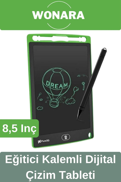 Wonara Deluxe Elektronik Grafik Yazma Tahtası Kalemli Silinebilir Not Çizim P...
