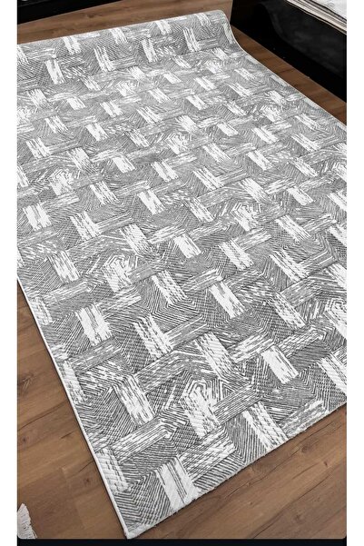AKSU Desa Gray Soft Modern Washable Non-Slip Base Living Room Kitchen Carpet ...