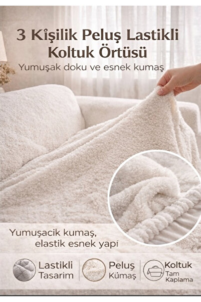 seltenet Yumuşacık Welsoft Lastikli 3 Kişilik Koltuk Örtüsü Kaymaz,Esnek,koltuk kılıfı,koltuk örtüsü