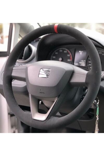 M&R OTO KILIF AKSESUAR Seat Leon Alcantara Nubuk Deri Direksiyon Kılıfı