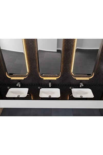 Turkuaz Cerastyle City 40 x 55 cm Kare Tezgah Altı Hilton Lavabo