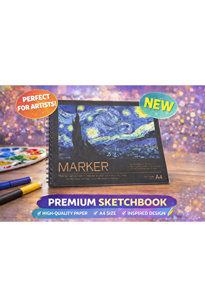 OEM Caiet de schițe – Copertă Van Gogh, A4, 295x210 mm