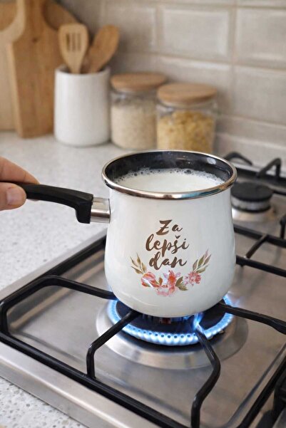 EBRULİEMAYE ZA LEPSİ DAN EMAYE KAHVE CEZVE 750 ML 10 CM YUMURTA HAŞLAMA