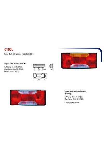 ÖLMEZ OTO YEDEK PARÇA STOP LAMBASI   DAILY PICK-UP KAMYON 05 SOKETLI 610740 6...